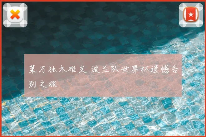 莱万独木难支 波兰队世界杯遗憾告别之旅
